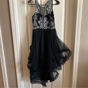 SpeechLess Black Cheer Net Women Dress Size 3 Puffy Midi Formal Prom Party